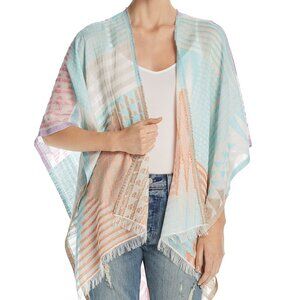 Echo Tassie Jacquard Ruana (One Size, Multi Color) 2 for 20